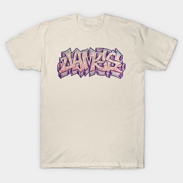 JAMES - GRAFFITI NAME by PHECK T-Shirt by PheckArt